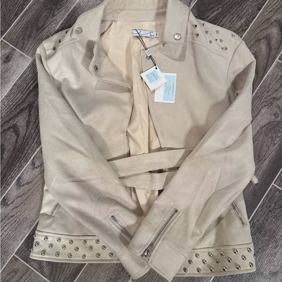 ByEgreis suede-feel studded jacket - Picture 3 of 9